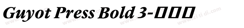Guyot Press Bold 3字体转换